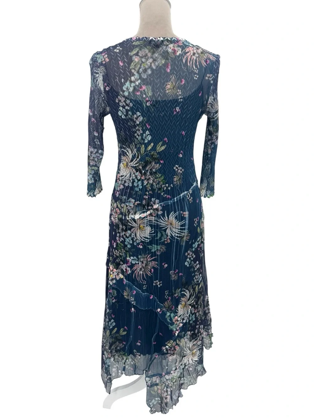 Komarov Navy Floral Midi Dress - Picture 5 of 8